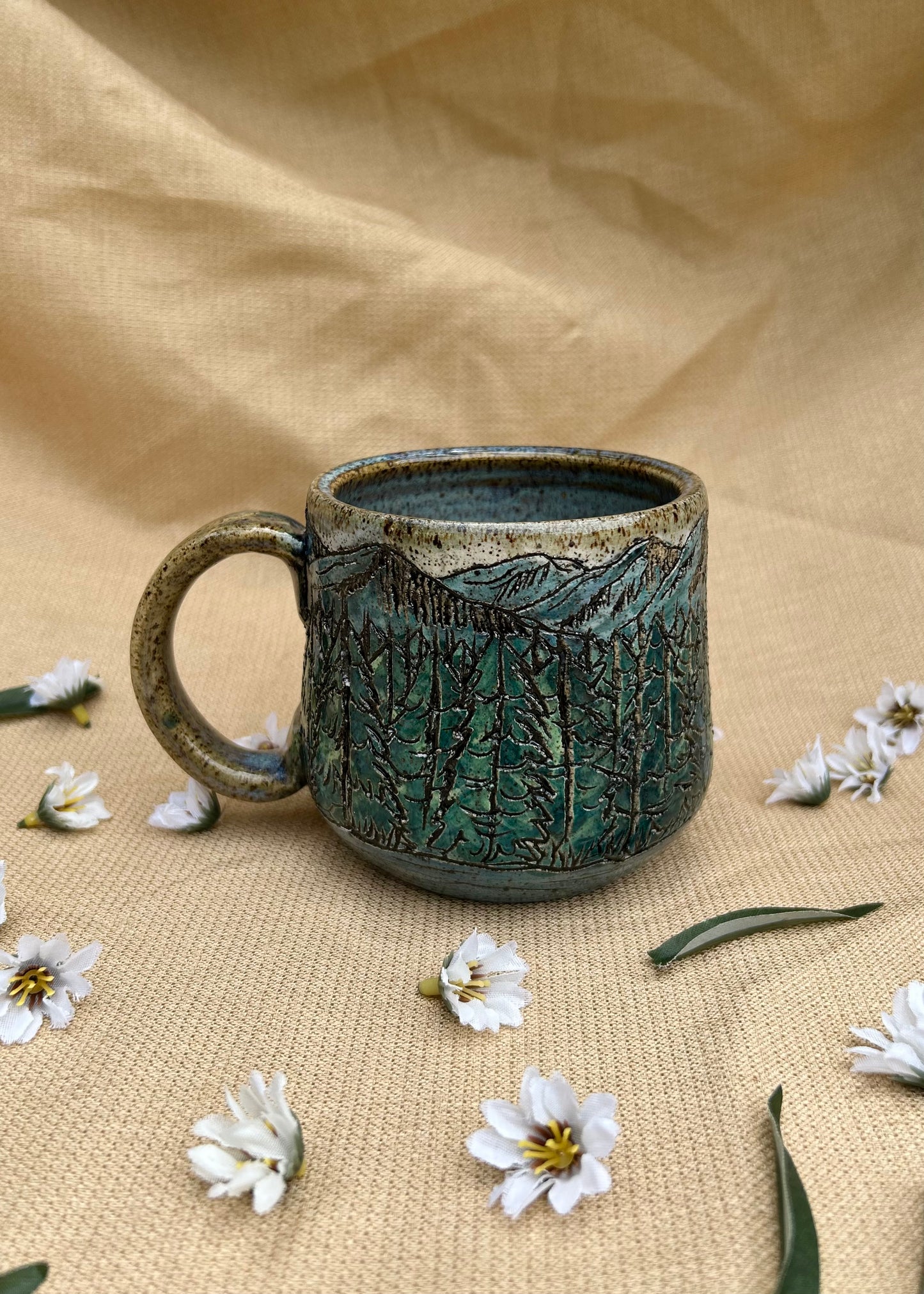 Pacific Northwest - Carved Coffee Mug