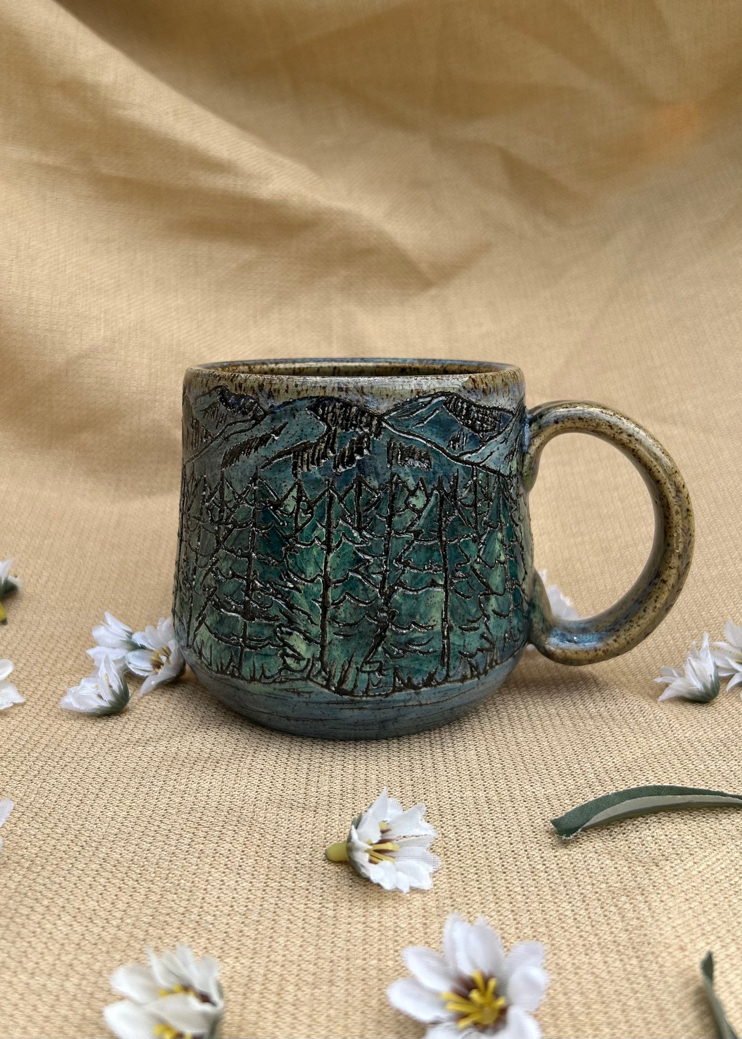 Pacific Northwest - Carved Coffee Mug