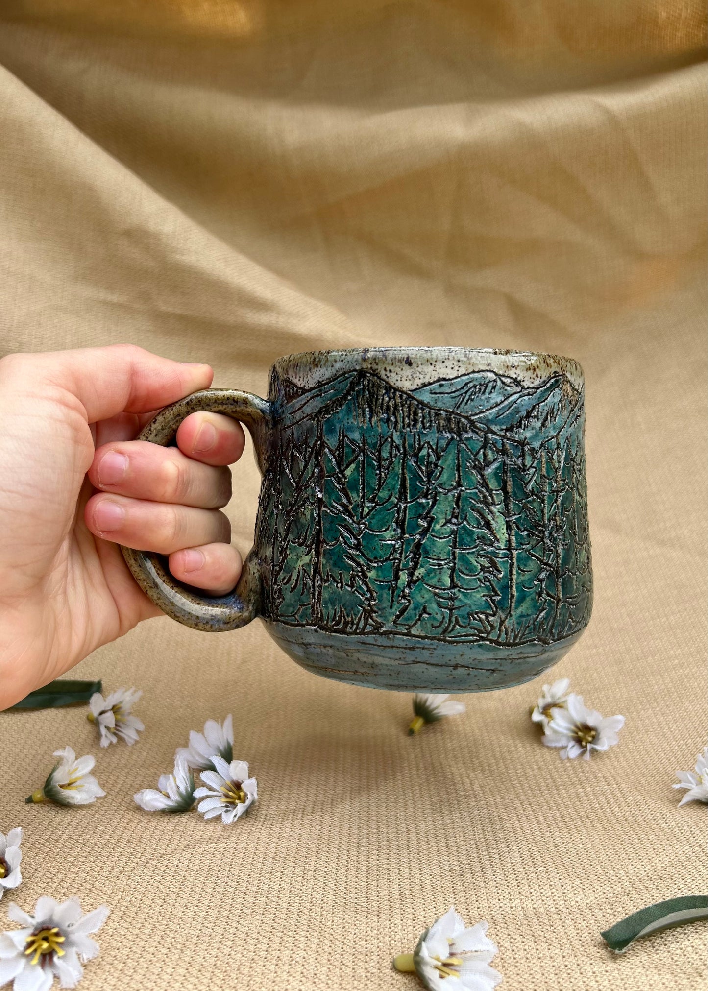 Pacific Northwest - Carved Coffee Mug