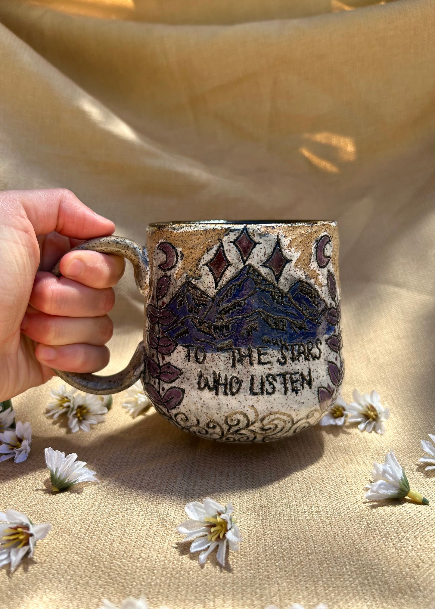 To the Stars - Carved Coffee Mug